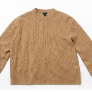 Men's Cable Knit Sweater - Tan